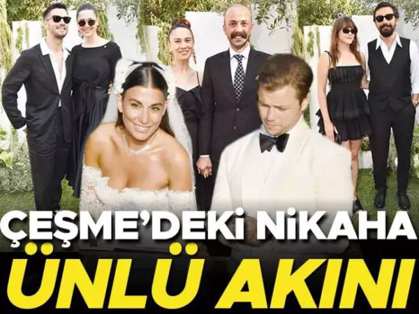 5 yıllık aşkta mutlu son… Çeşme’deki nikaha ünlü akını